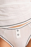 Thumbnail image #4 of Whipped French Cut Brief in White + Black