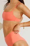Thumbnail image #2 of Swim Crop Top in Coral [Ksenia 0]