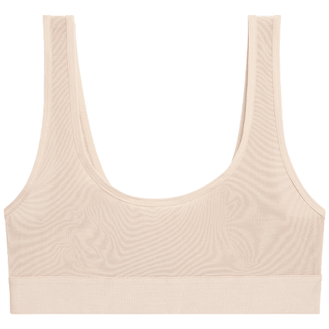 Detail view of Sieve Bra Top in Peach for sizer
