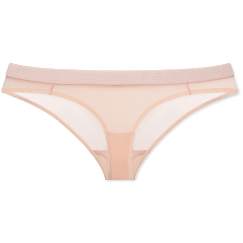 Detail view of Silky Brief in Peach for sizer