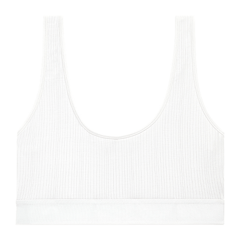 Detail view of Whipped Bra Top in White for sizer