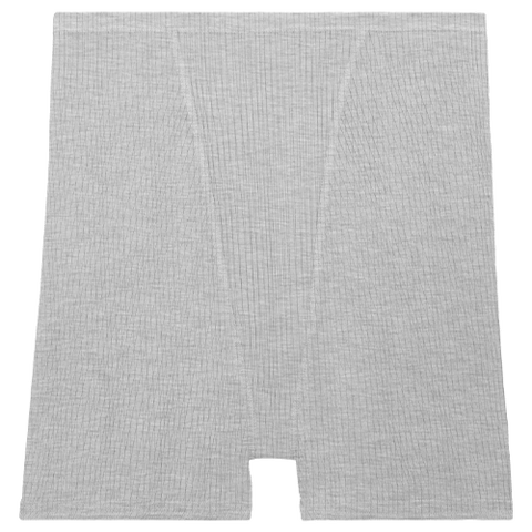 Detail view of Whipped Boxer in Heather Grey for sizer