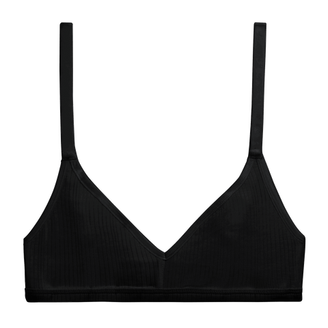 Detail view of Whipped Non-Wire Bra in Black for sizer